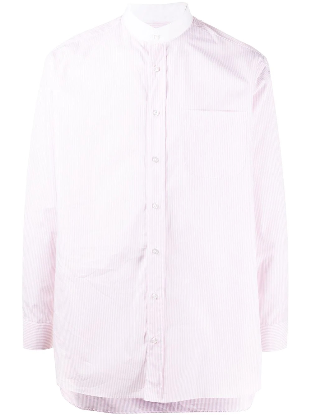 mandarin-collar buttoned shirt - 1