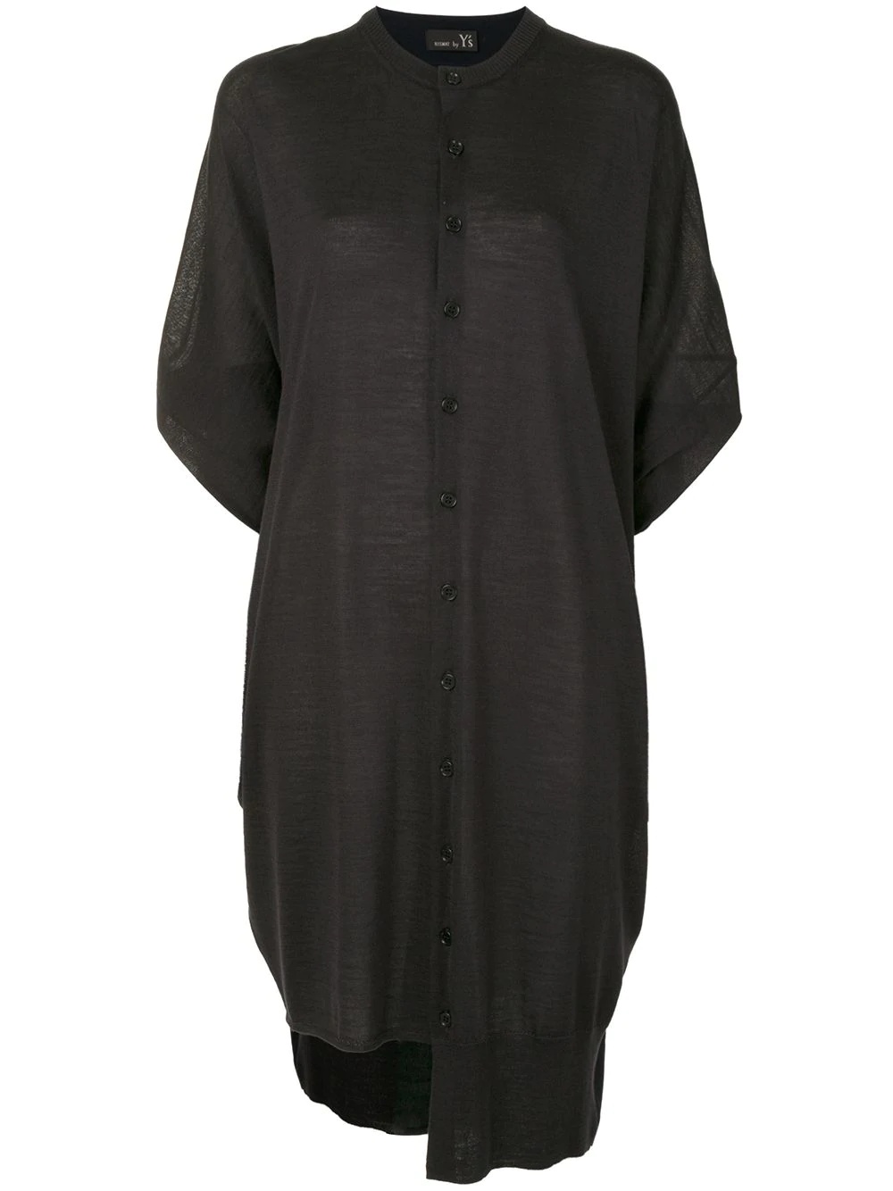 short sleeve button-up dress - 1