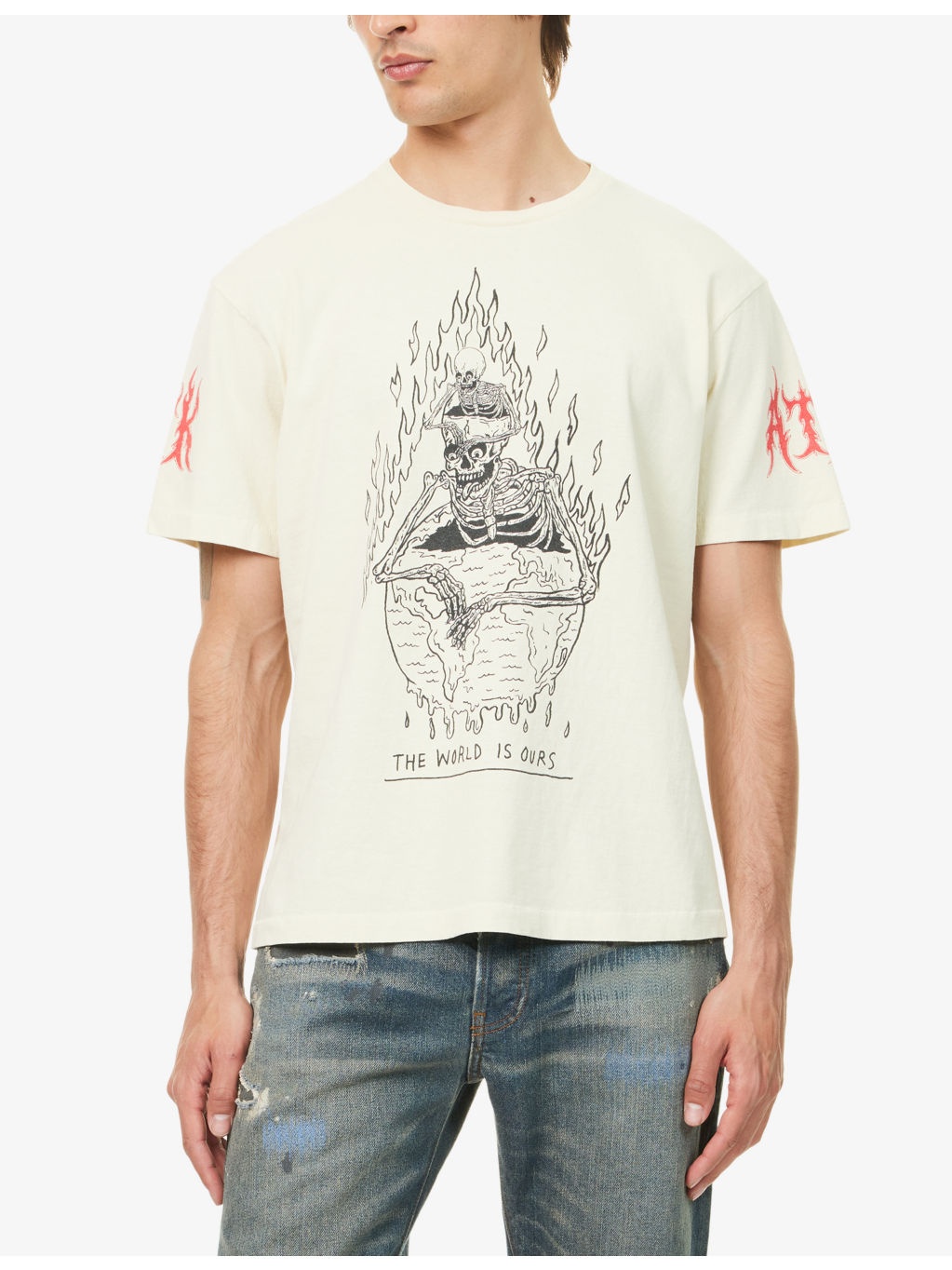 The World Is Ours Graphic-Print Cotton T-Shirt - 3