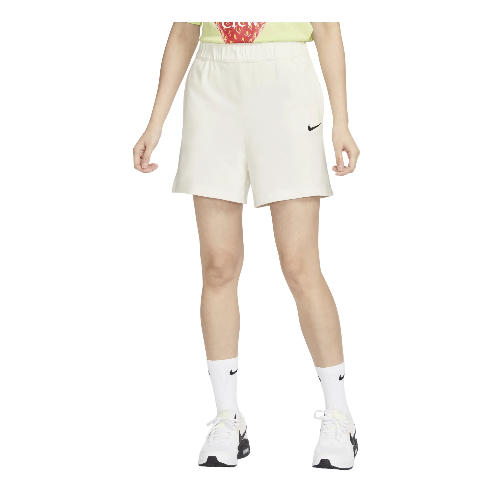 (WMNS) Nike Nsw Jersey Shorts 'White' DM6729-133 - 1