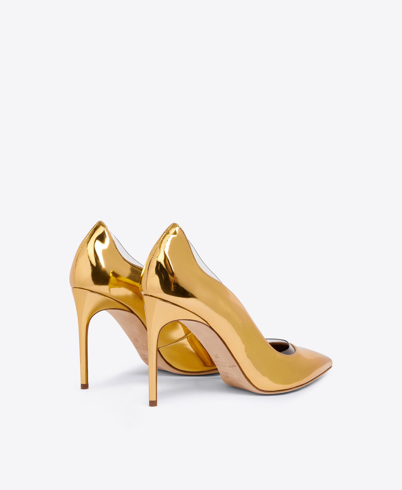 Nana 90 - Gold Mirror Leather Stilettos 3
