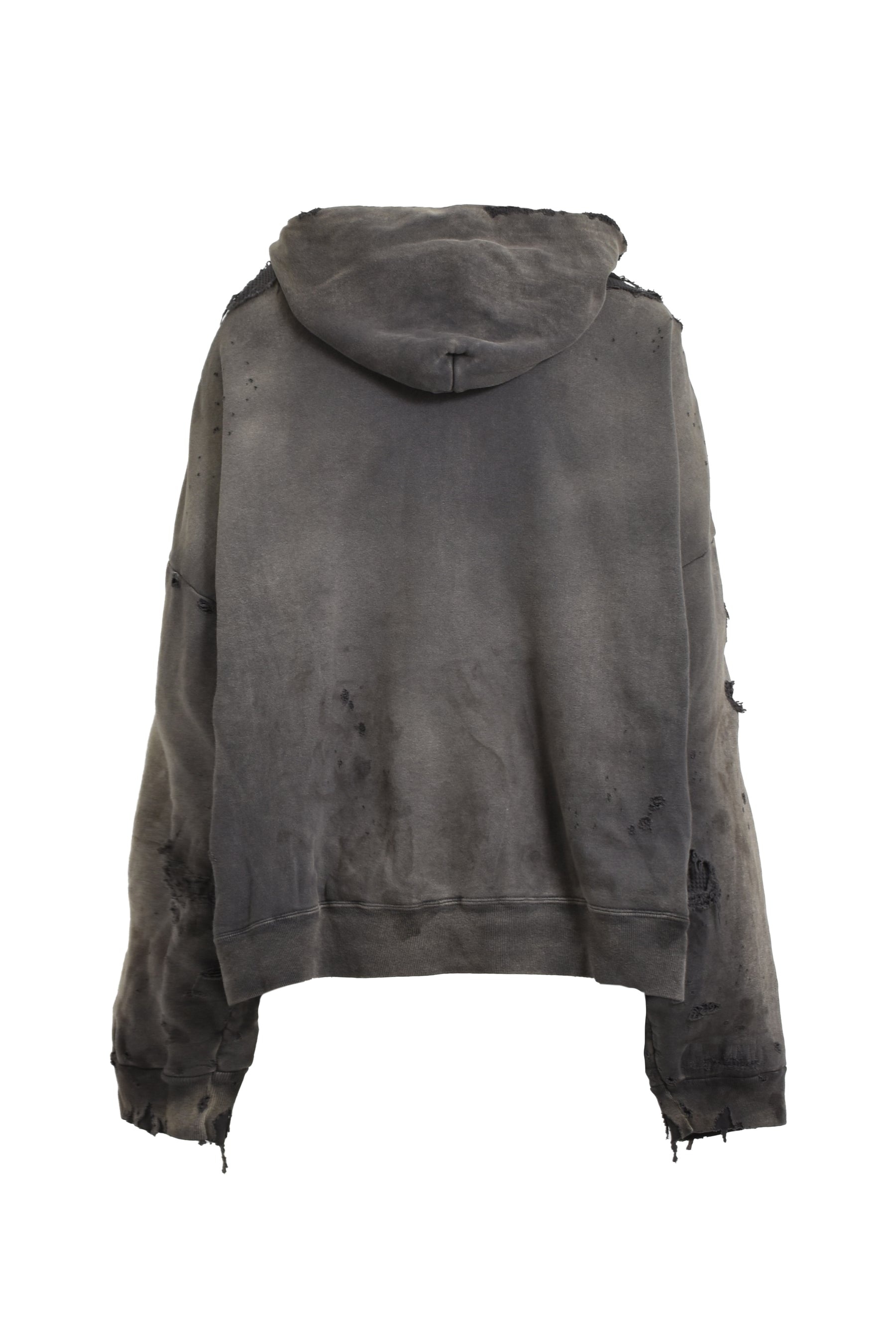 DOUBLE FACE HOODIE / BLK - 2