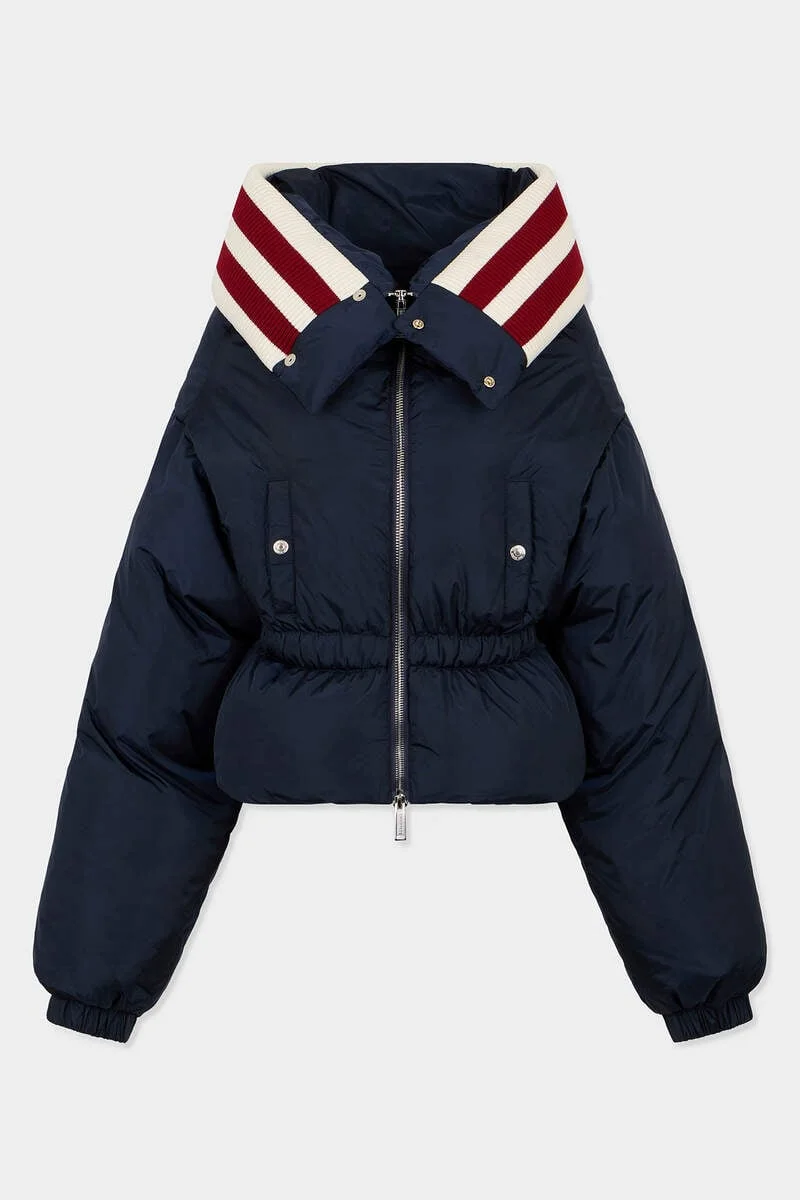 SKIERS DROPPED COLLAR DOWN JACKET - 1
