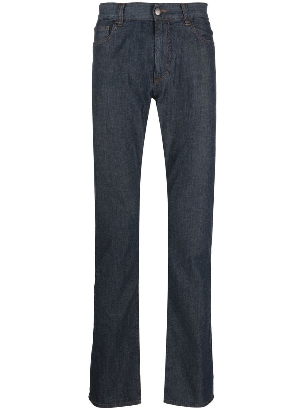 mid-rise straight leg jeans - 1