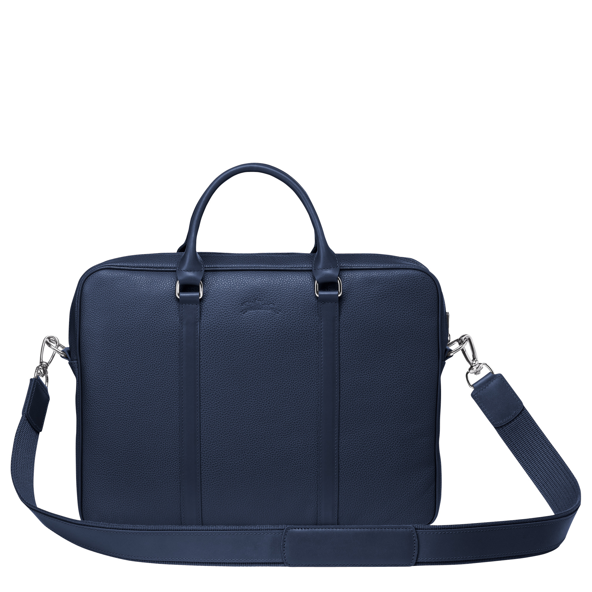 Le Foulonné XS Briefcase Navy - Leather - 4