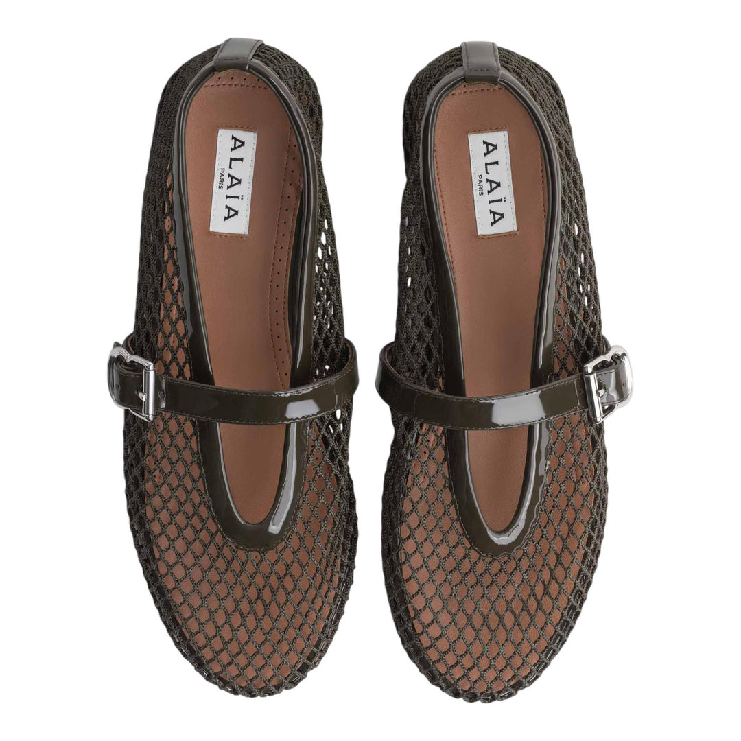 Ballet Flats Mesh Patent Leather - 3