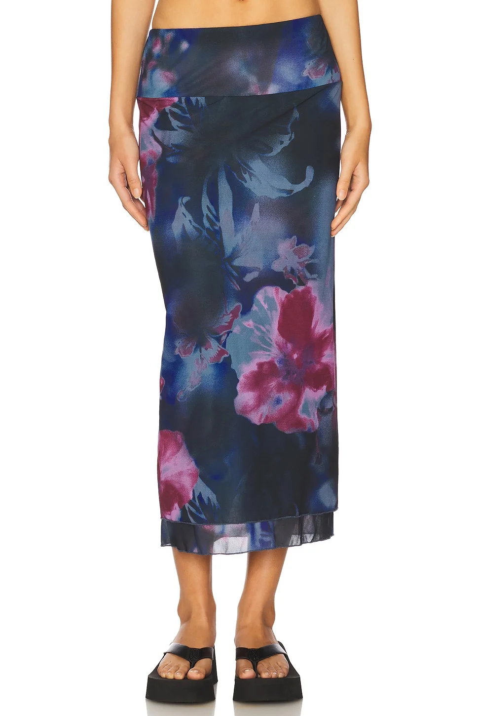 Sunset Mesh Maxi Skirt - 1