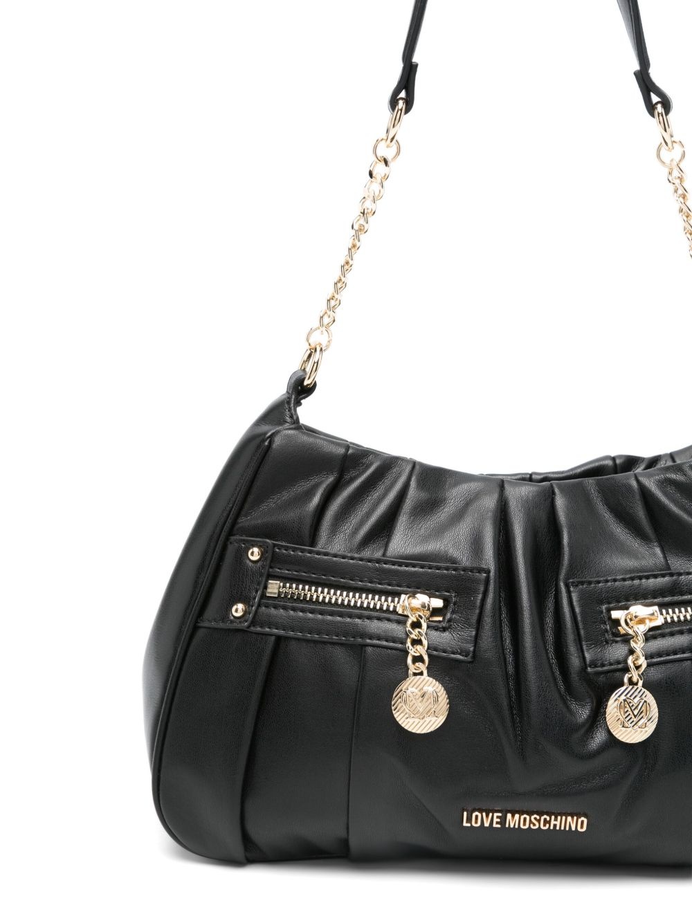 logo-lettering shoulder bag - 4