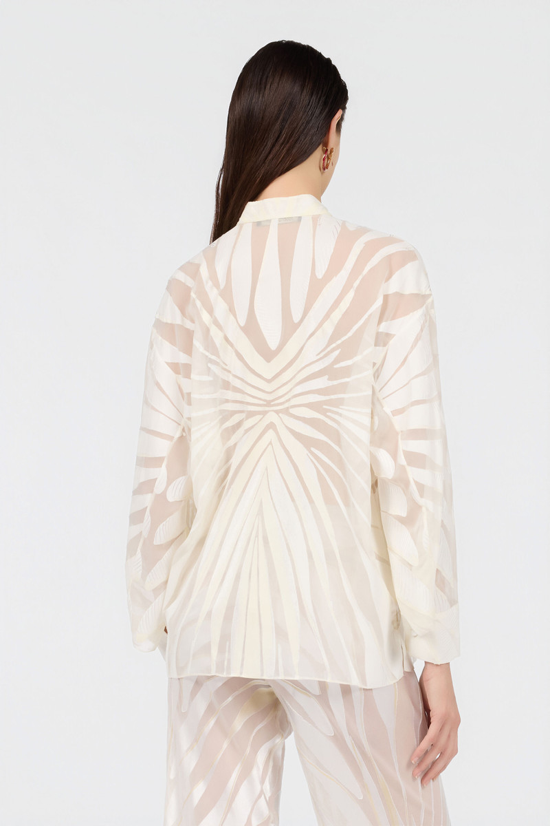 Shirt With Ray Devoré Print 4