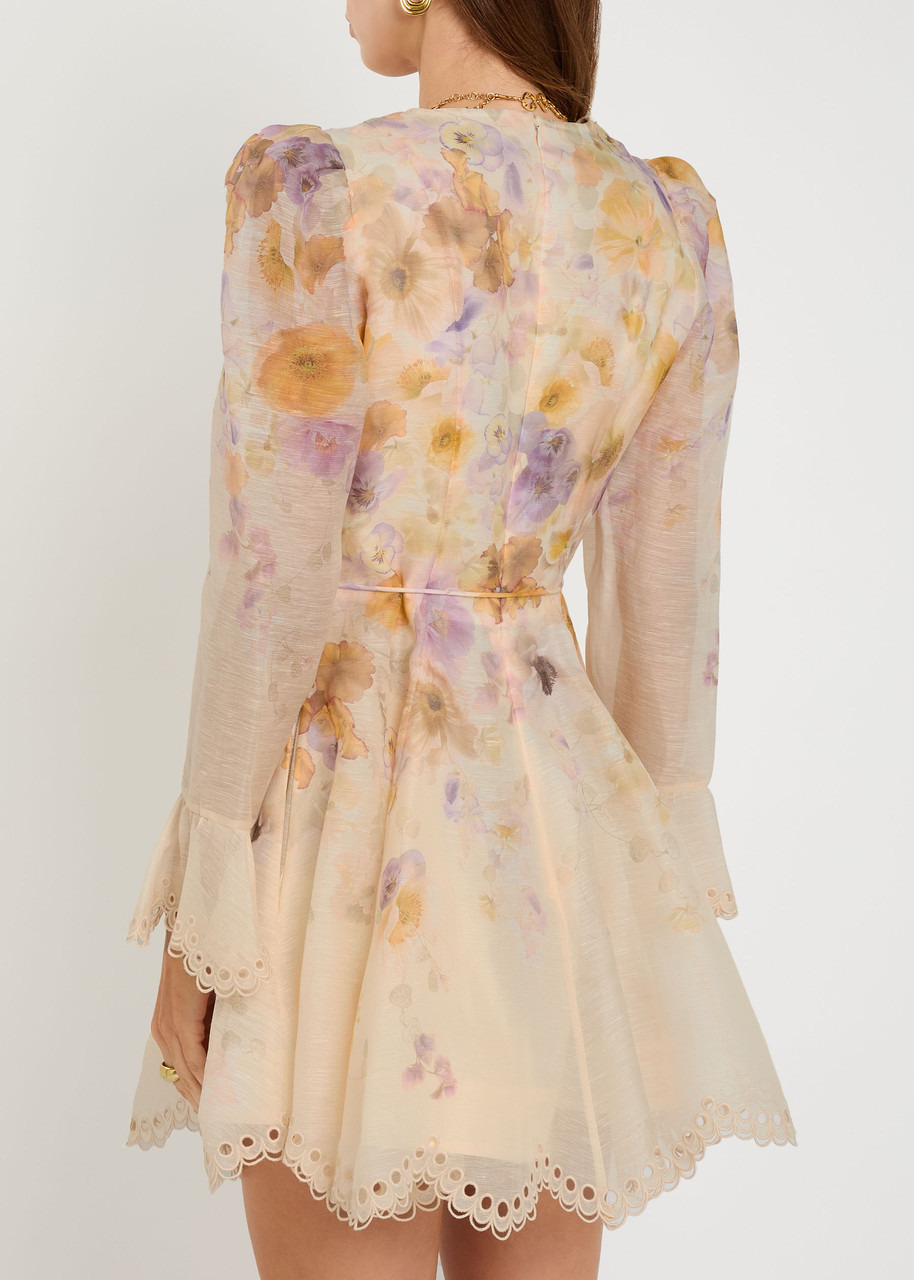 Zimmermann Memento Floral Linen-blend Mini Dress - 3