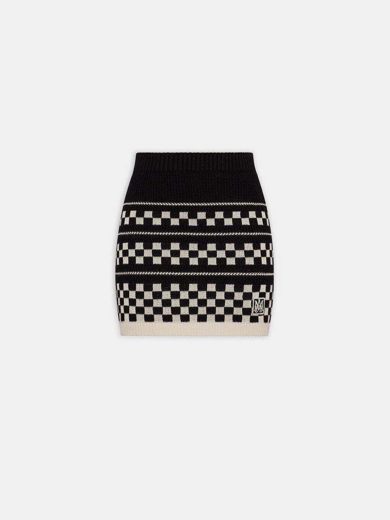 WOMEN'S CHECKERED MESH SKIRT 1