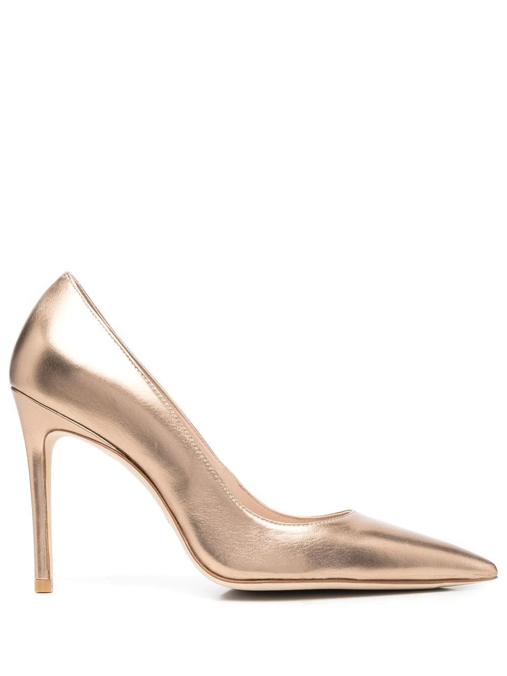 metallic-effect leather pumps - 1