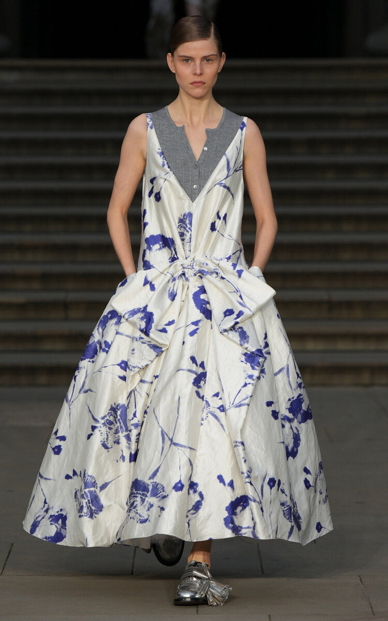 Erdem Bow-Detailed Midi Dress white outlook