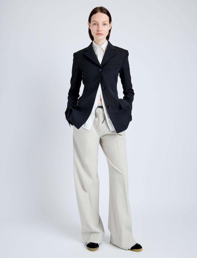 Proenza Schouler Lark Blazer in Wool Gabardine Suiting outlook