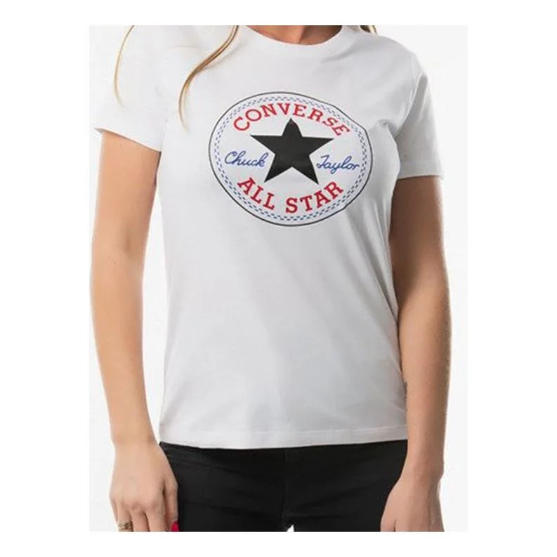 (WMNS) Converse All Star Round Neck Short Sleeve White 10017759-A04 - 1