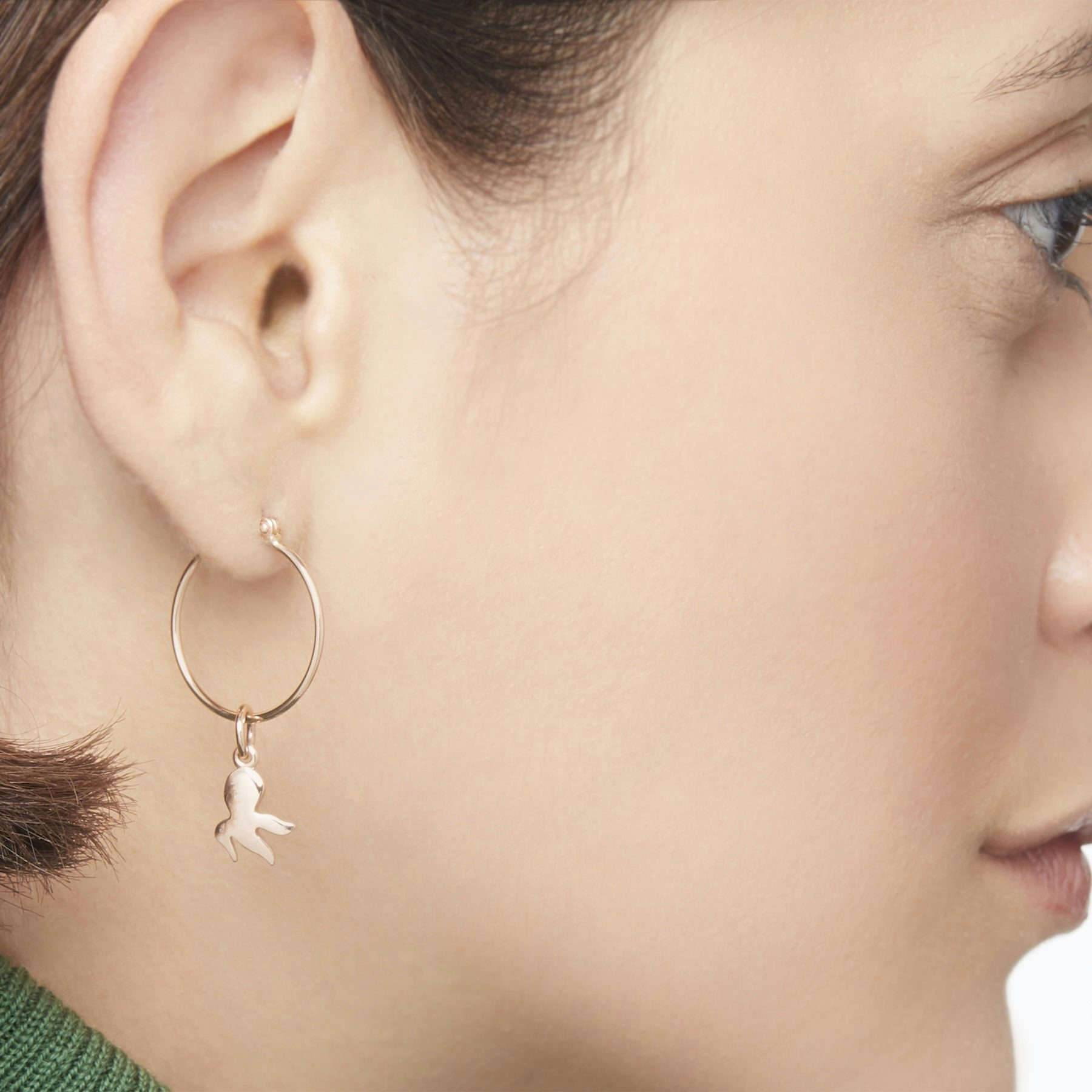 ROSE GOLD ESSENTIALS HOOP EARRING - 4