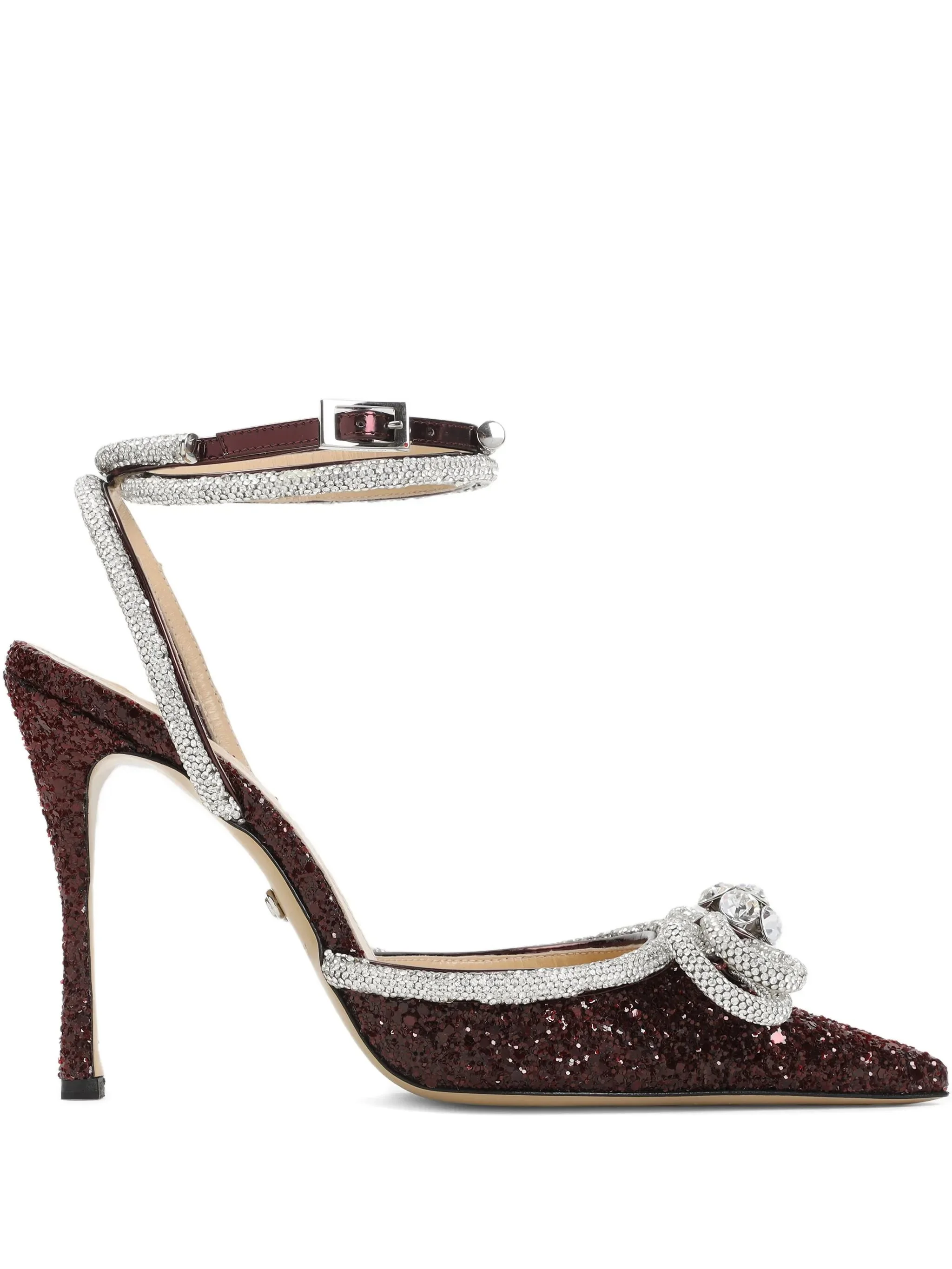 Mach & Mach 110mm Double Bow Crystal-embellished Pumps - 1