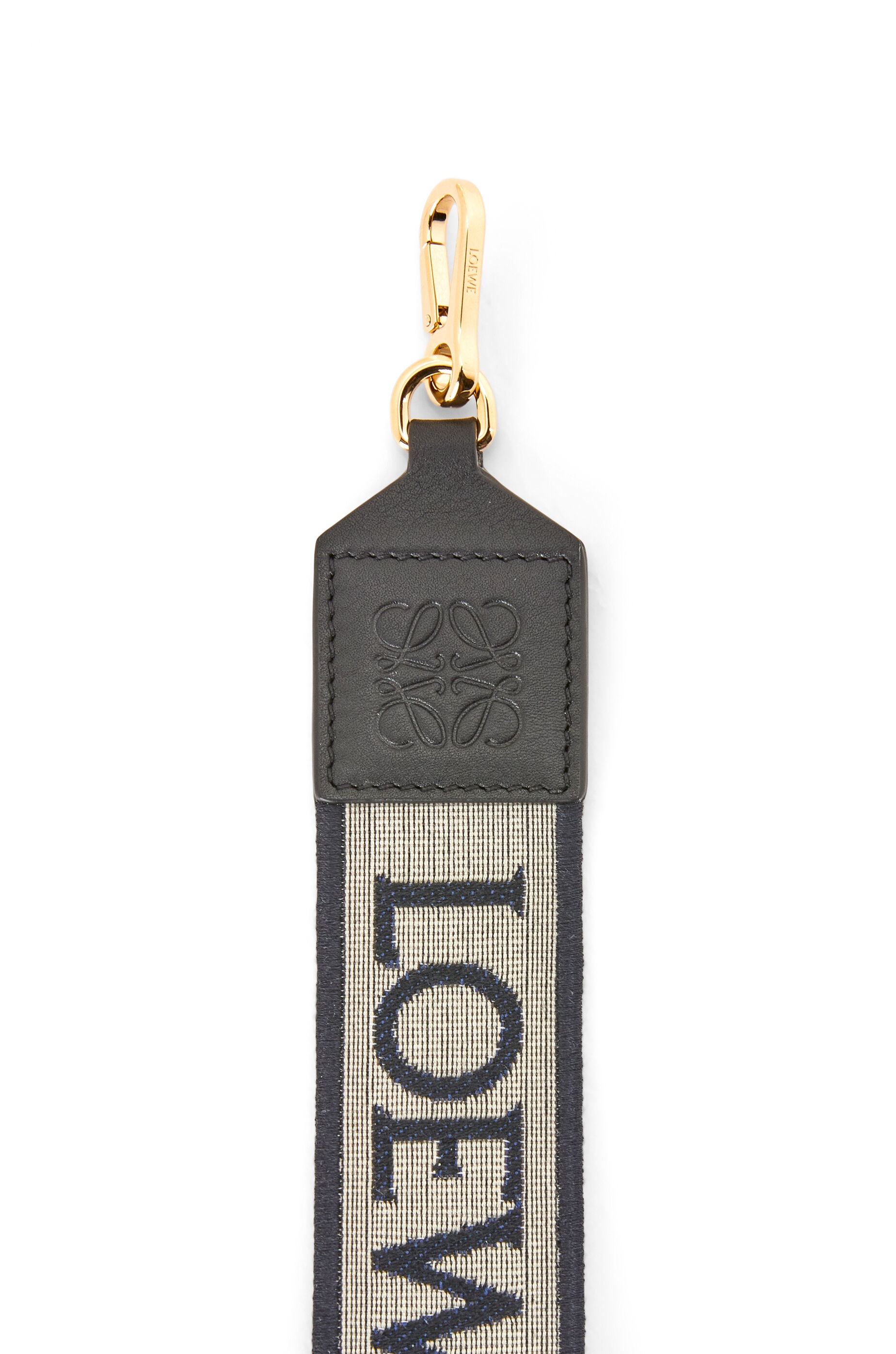 Herbarium strap in Anagram jacquard and calfskin - 2