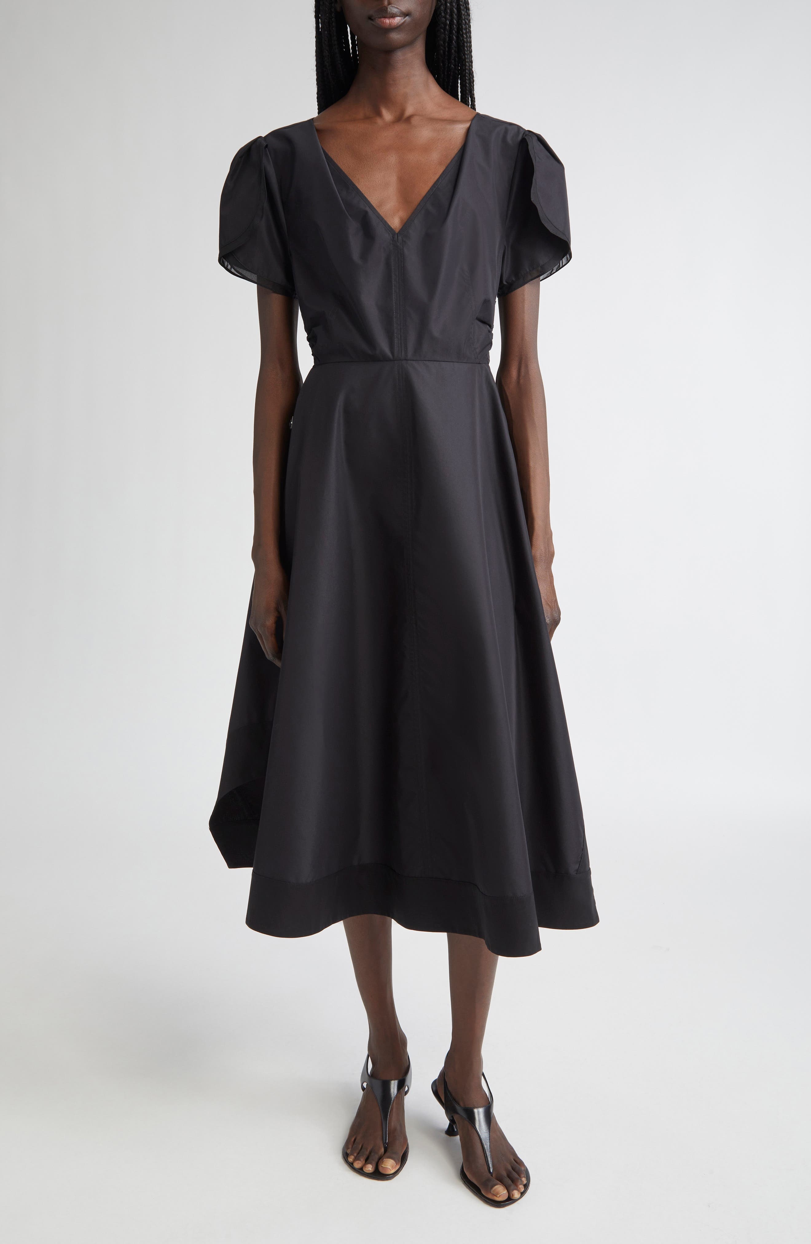 3.1 Phillip Lim Tulip Sleeve A-Line Dress in Black at Nordstrom - 5