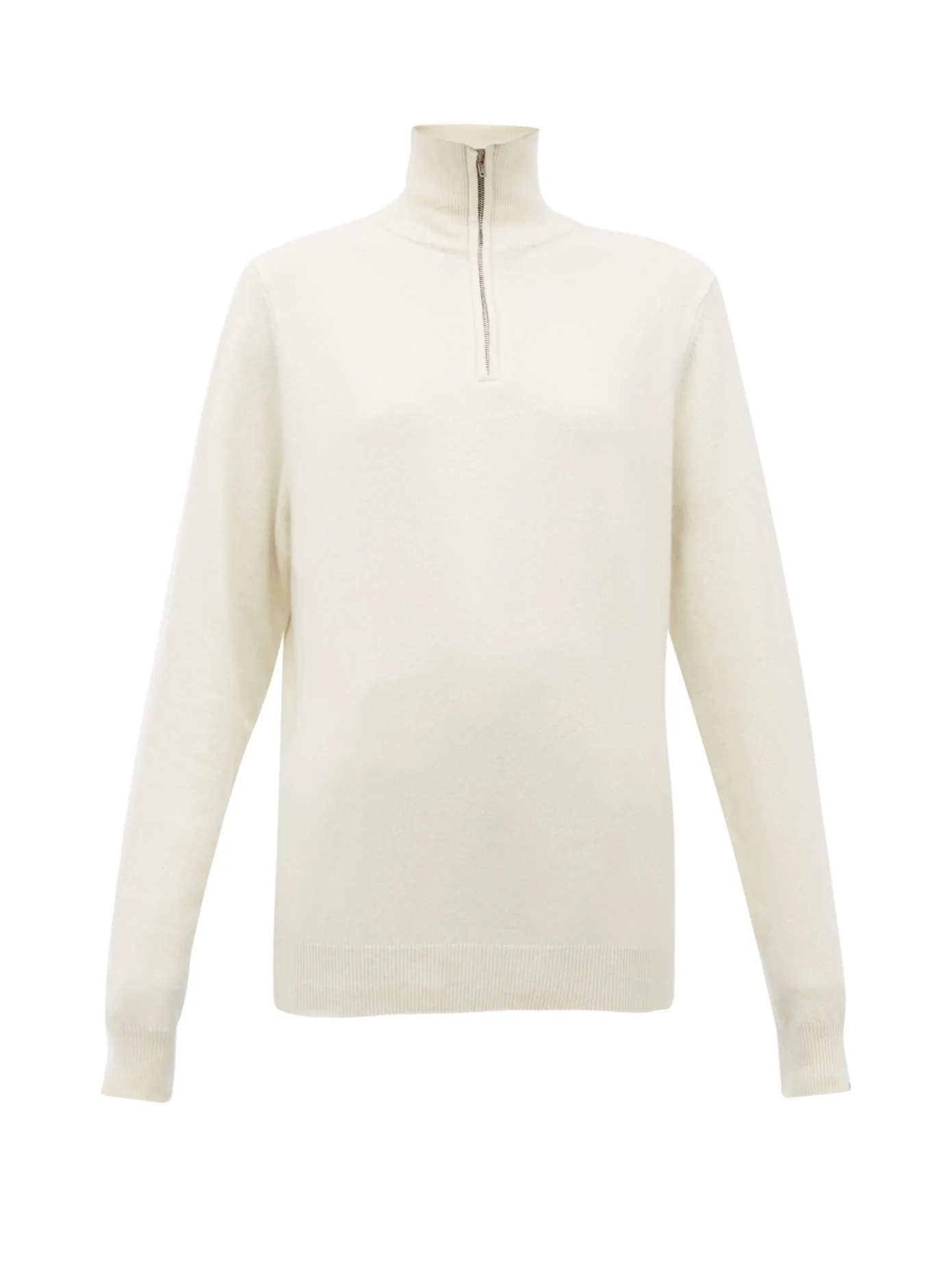 No.102 Here half-zip stretch-cashmere sweater - 1