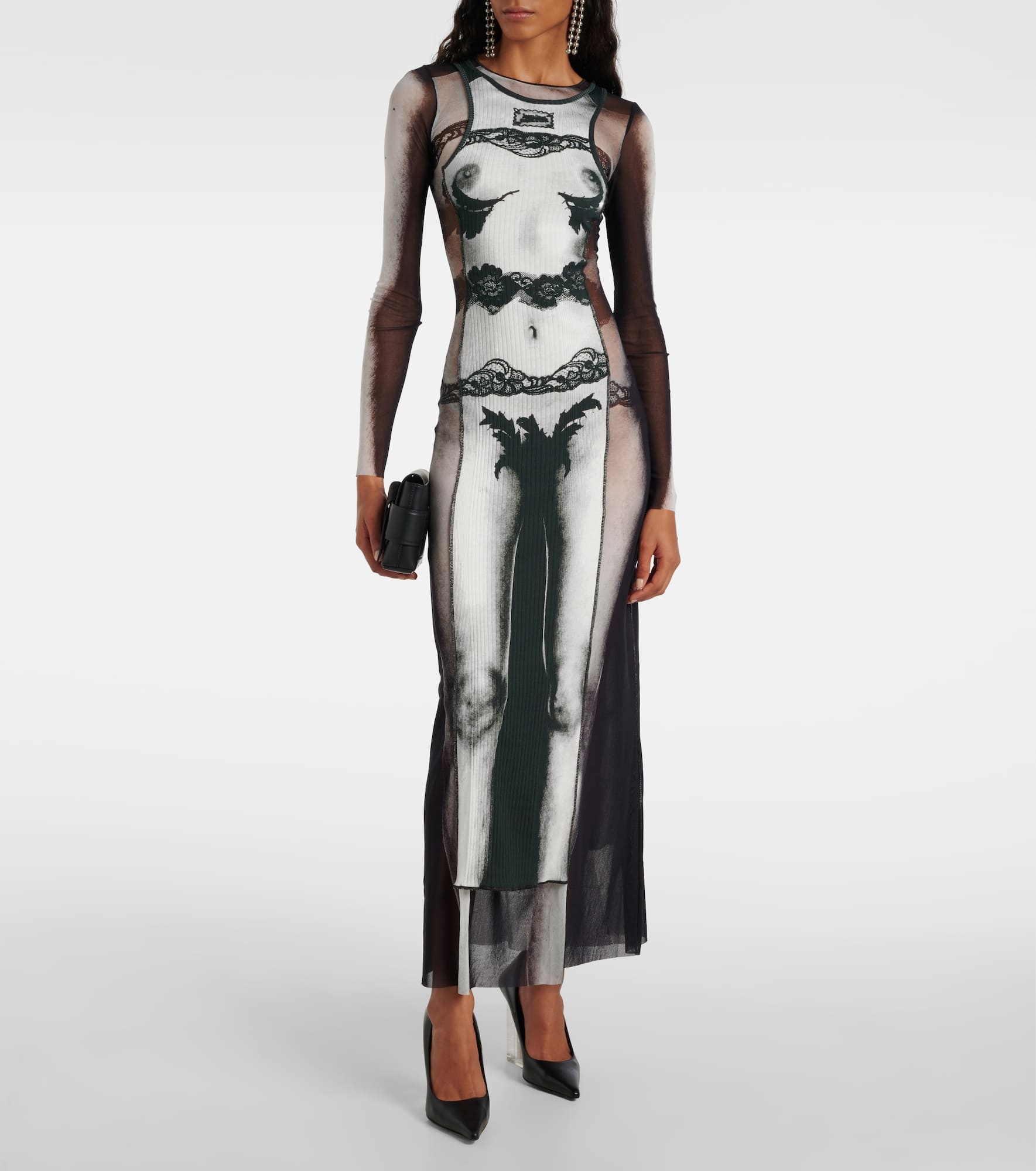 Marinière striped mesh maxi dress - 2
