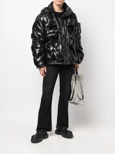 FENG CHEN WANG logo-lettering puffer jacket outlook