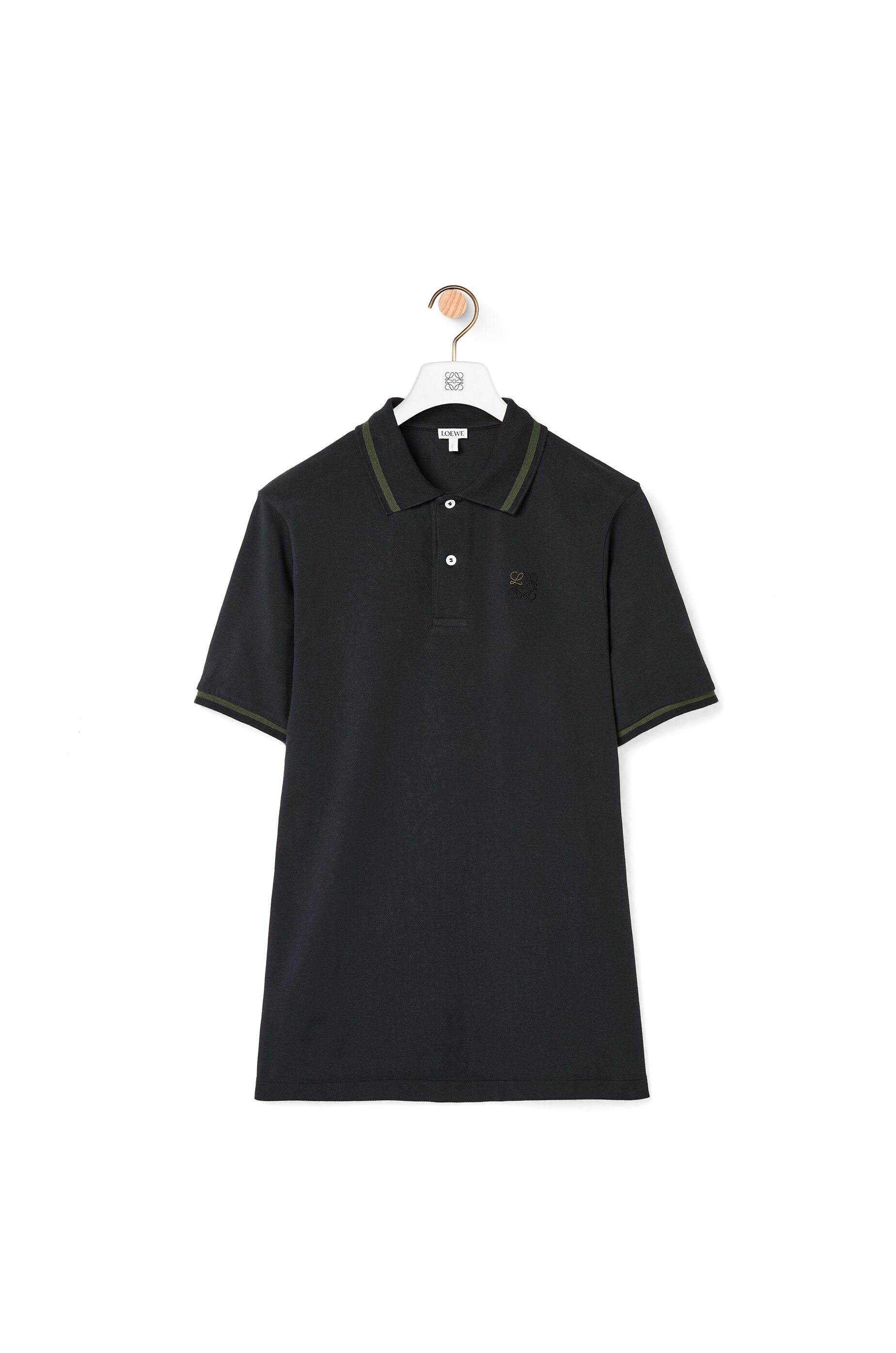 Anagram embroidered polo in cotton - 1