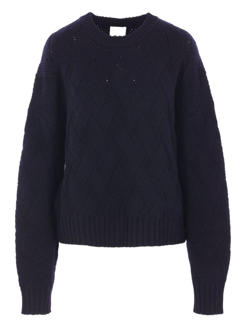 diamond-pattern wool sweater 1