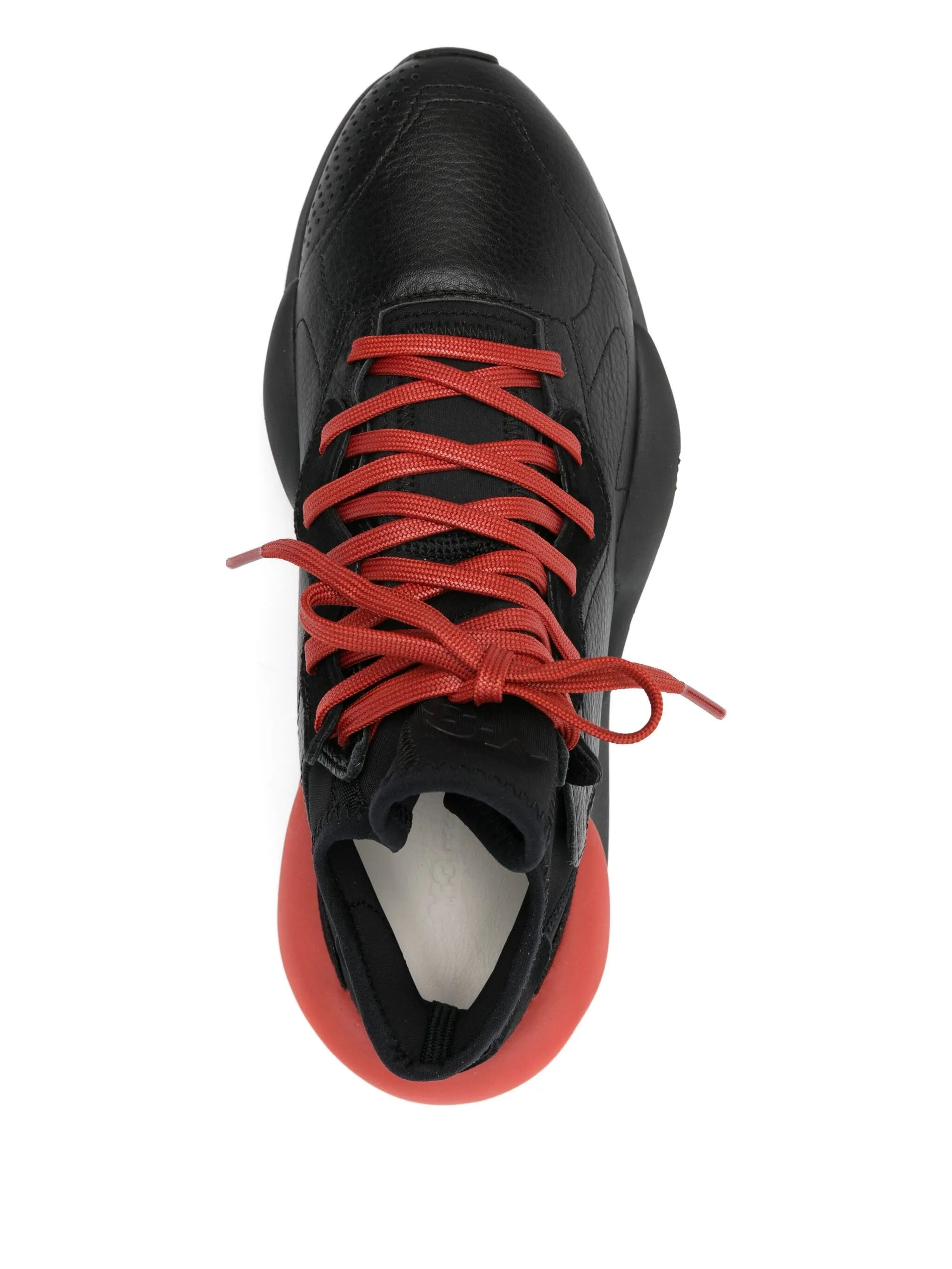 Y-3 Kaiwa Leather-panelled Lace-up Sneakers - 4