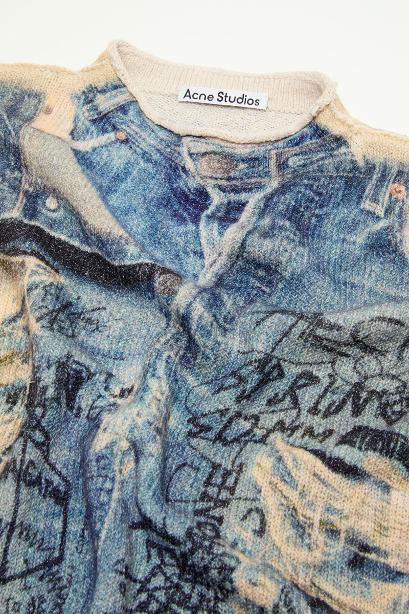 Printed sweater - Denim Blue 5