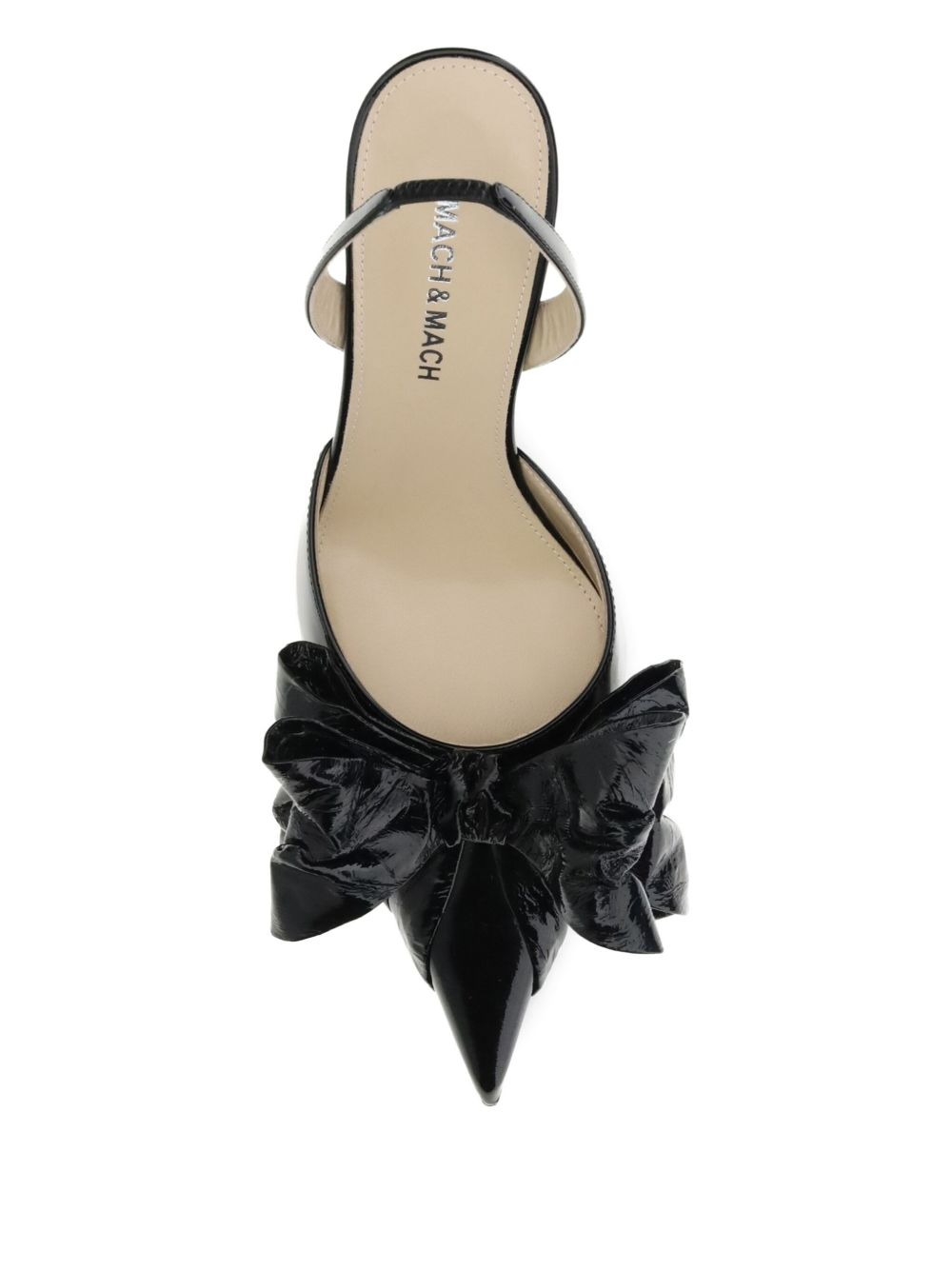 85mm bow-embellished slingback pumps - 4