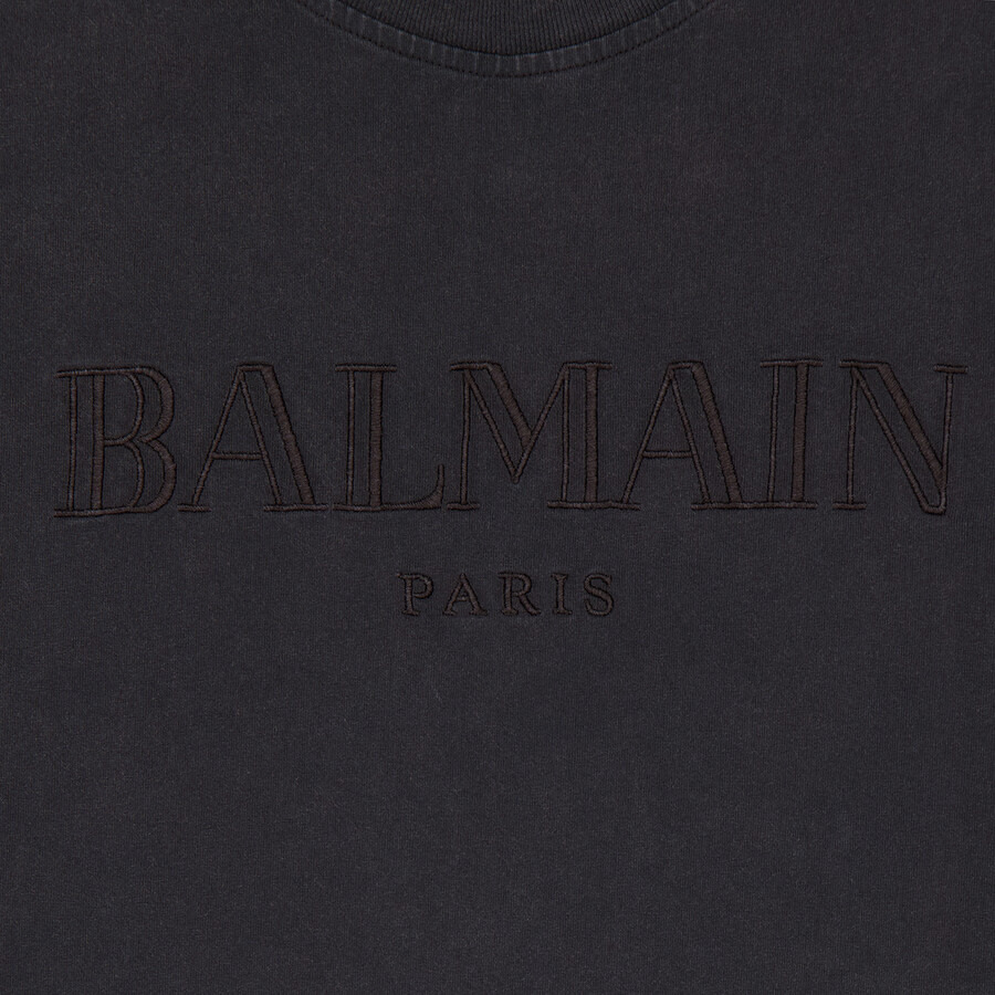 Balmain Vintage Logo Embroidered T-Shirt - 2