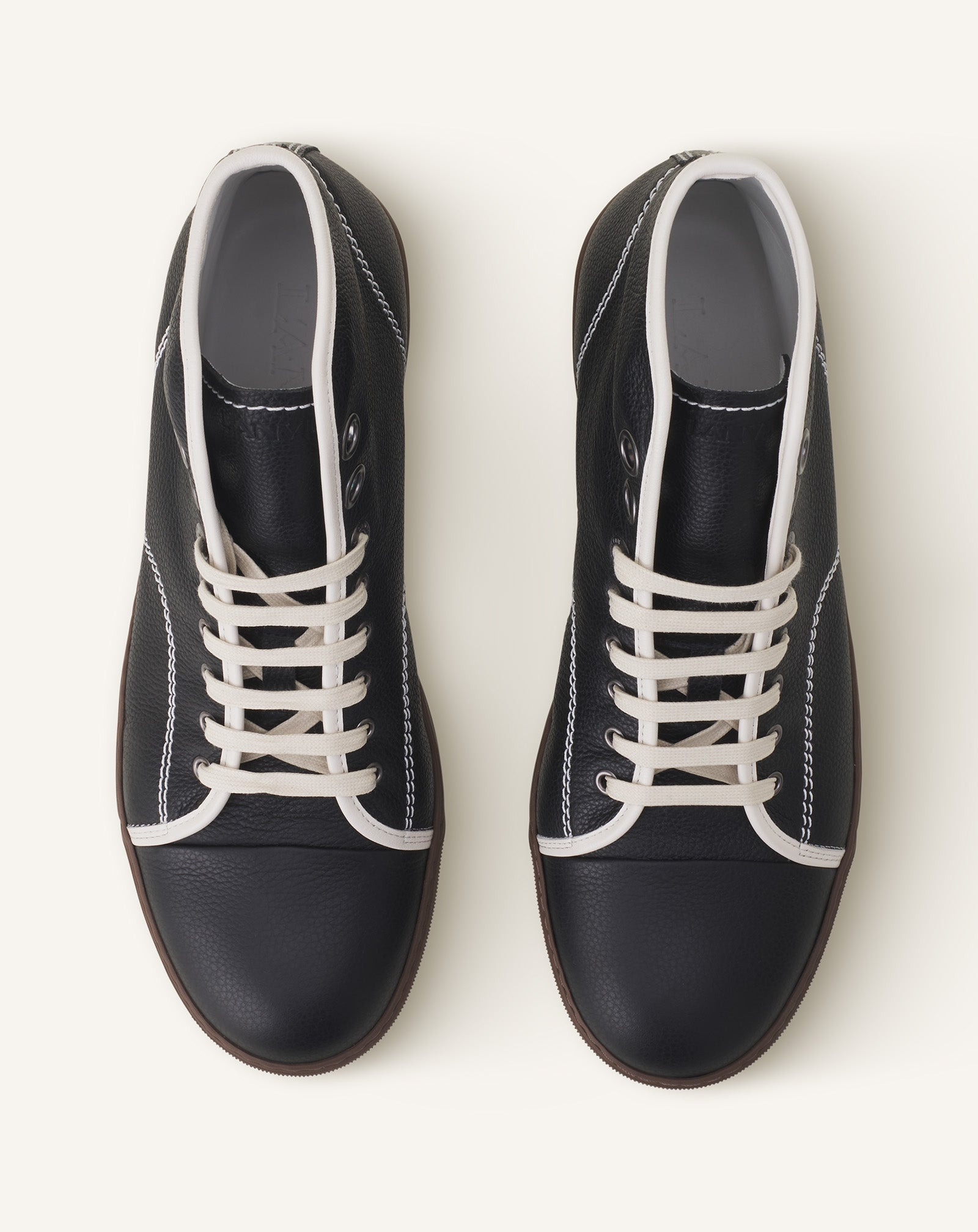 DBB1 HIGH-TOP LEATHER SNEAKERS - 4