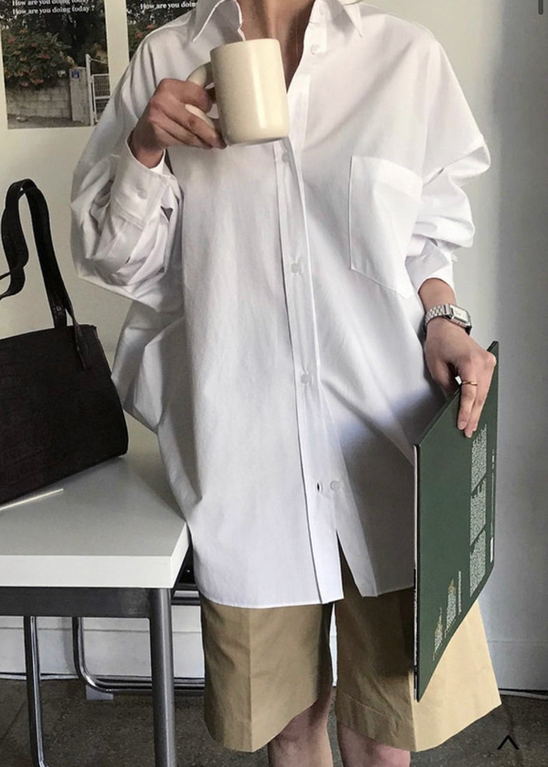 Kat Soft Oversized Shirt - White 7