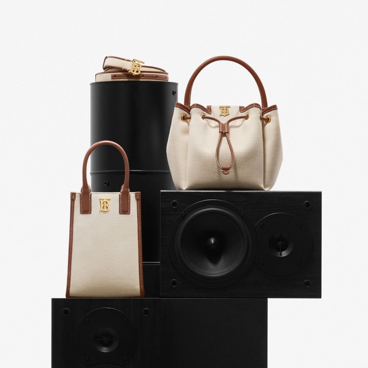 Monogram Motif Canvas and Leather Bucket Bag - 10