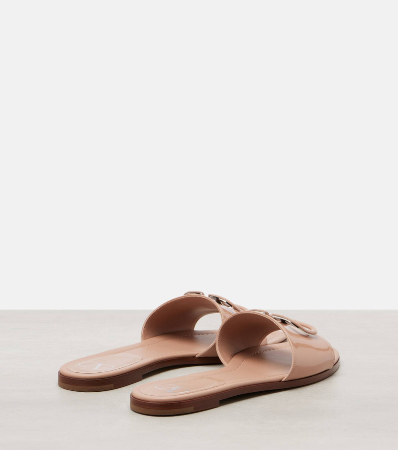 Valentino VLogo patent leather slides outlook
