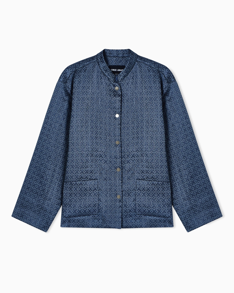 SHIRT JACKET IN PRINTED LINEN AND VISCOSE 1