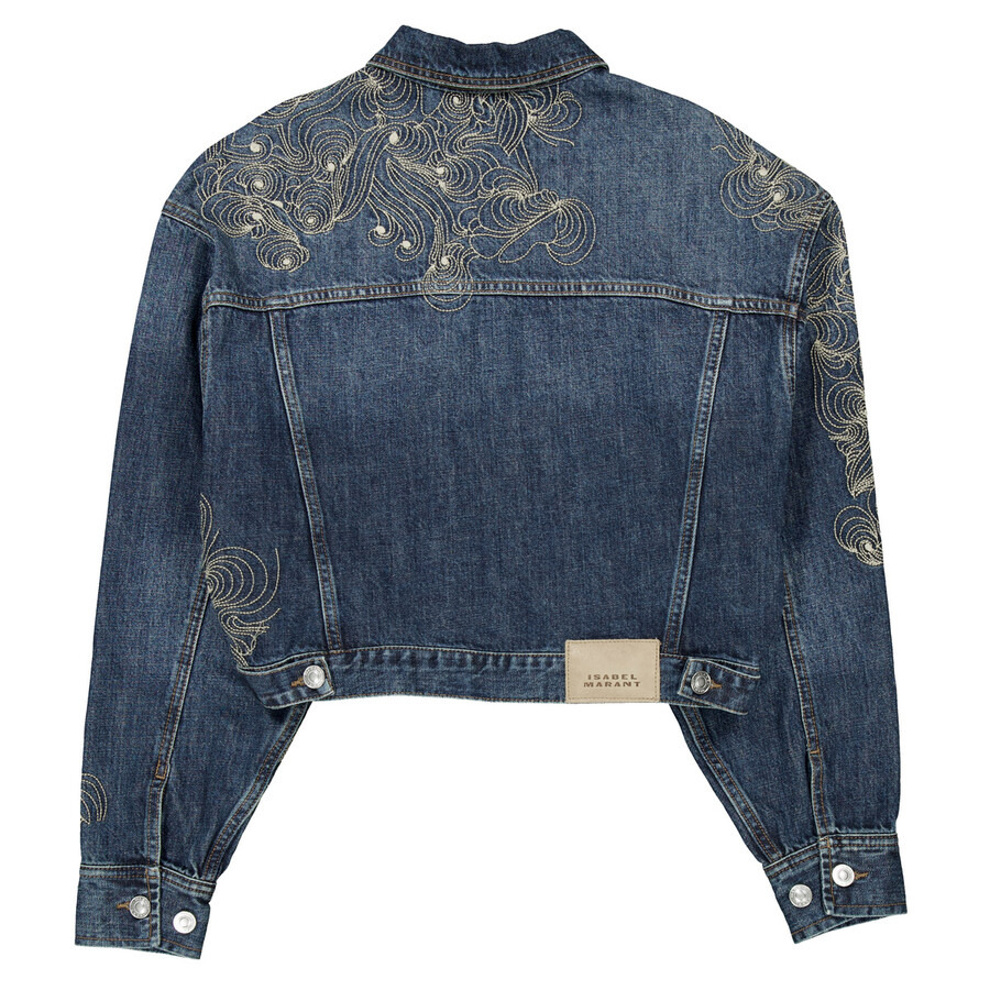 Isabel Marant Isleya Embroidered Denim Jacket - 6