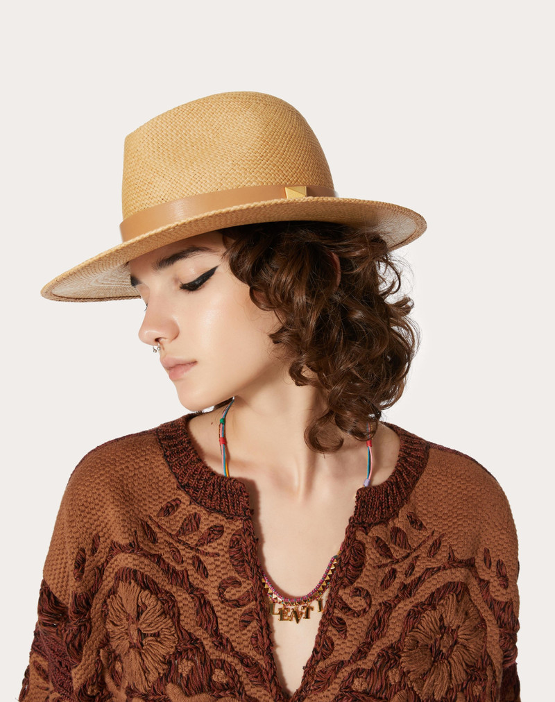 ROMAN STUD STRAW FEDORA 4