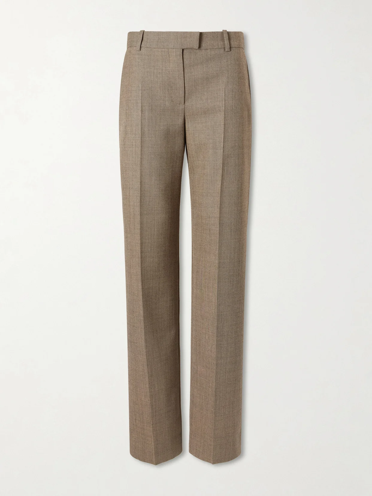 Pleated Wool-gabardine Straight-leg Pants - 1
