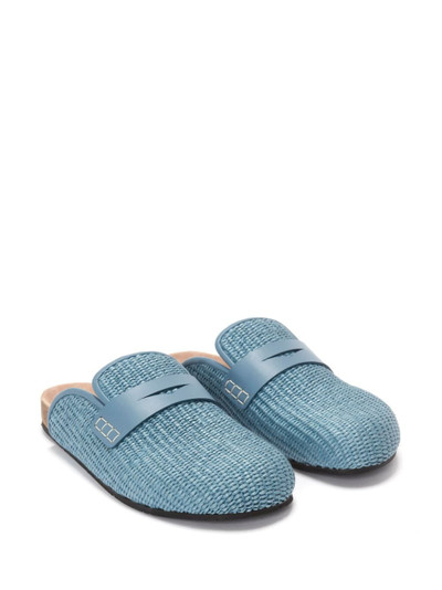 JW Anderson woven raffia loafer mules outlook
