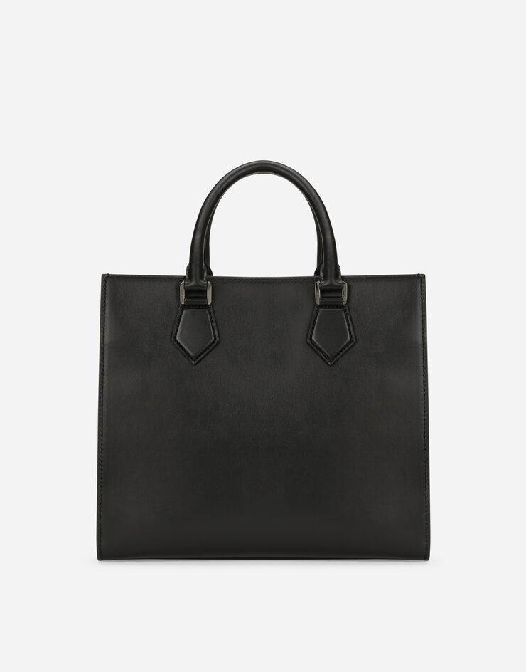 Calfskin Edge shopper with logo - 4