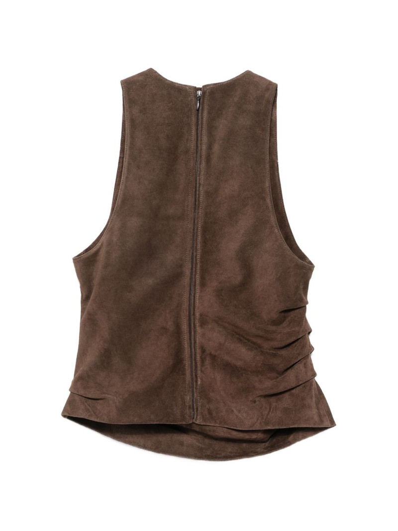 armarium Pernilla ruched suede top outlook