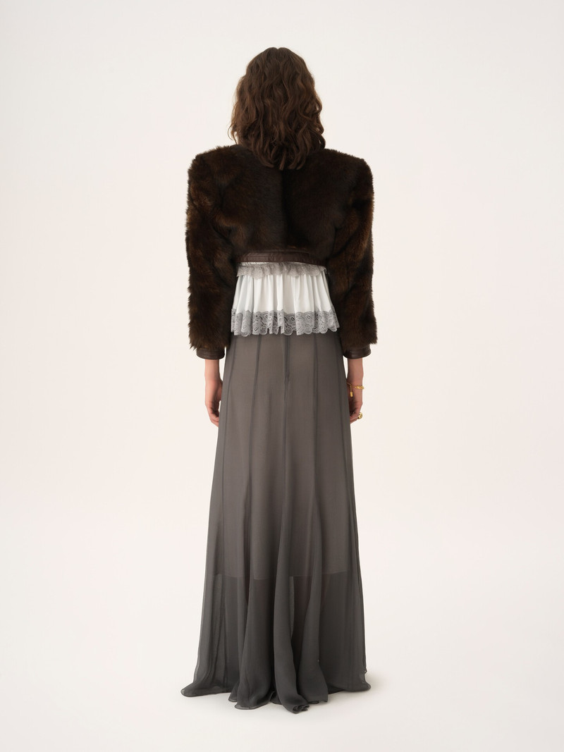 CROPPED SPENCER JACKET IN LEATHER 4