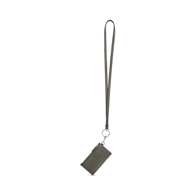 BALENCIAGA Men's Cash Card Case On Keychain in Dark Green outlook