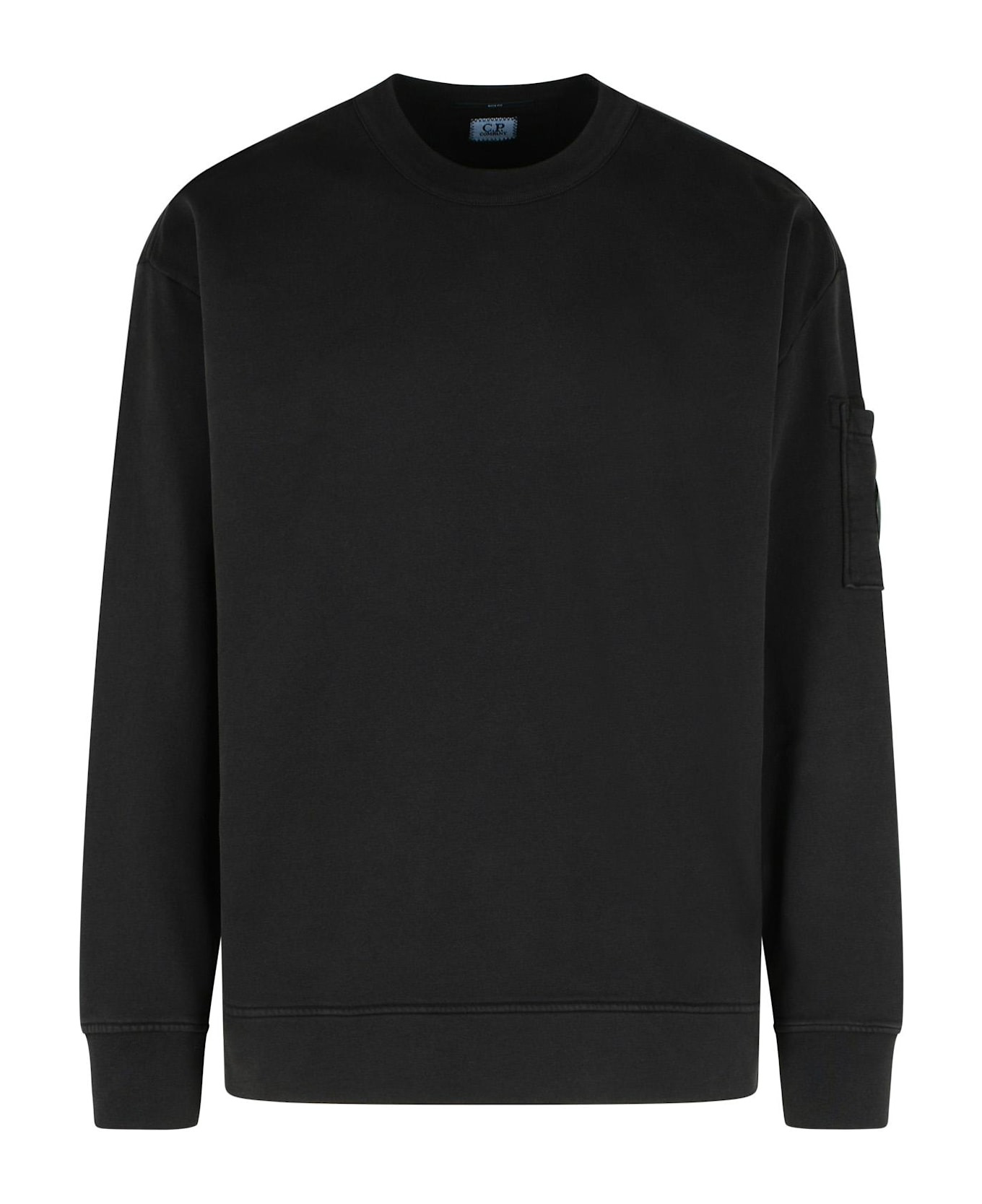 'emerized' Black Cotton Sweatshirt - 1