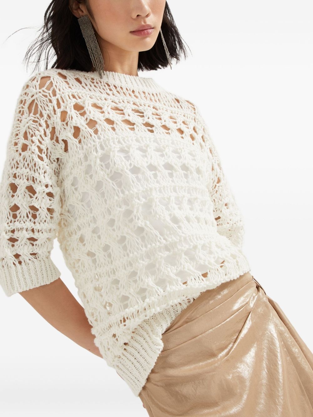 open-knit sweater - 5