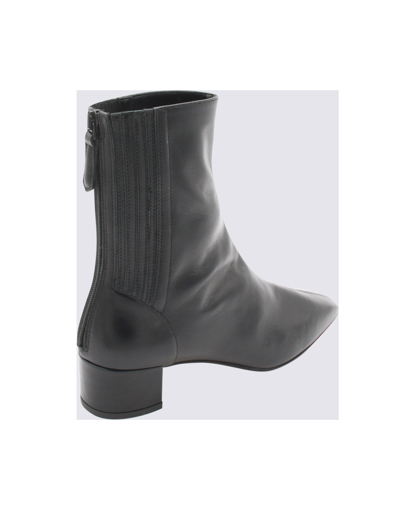 Black Leather Saint Honore 35 Boots - 3
