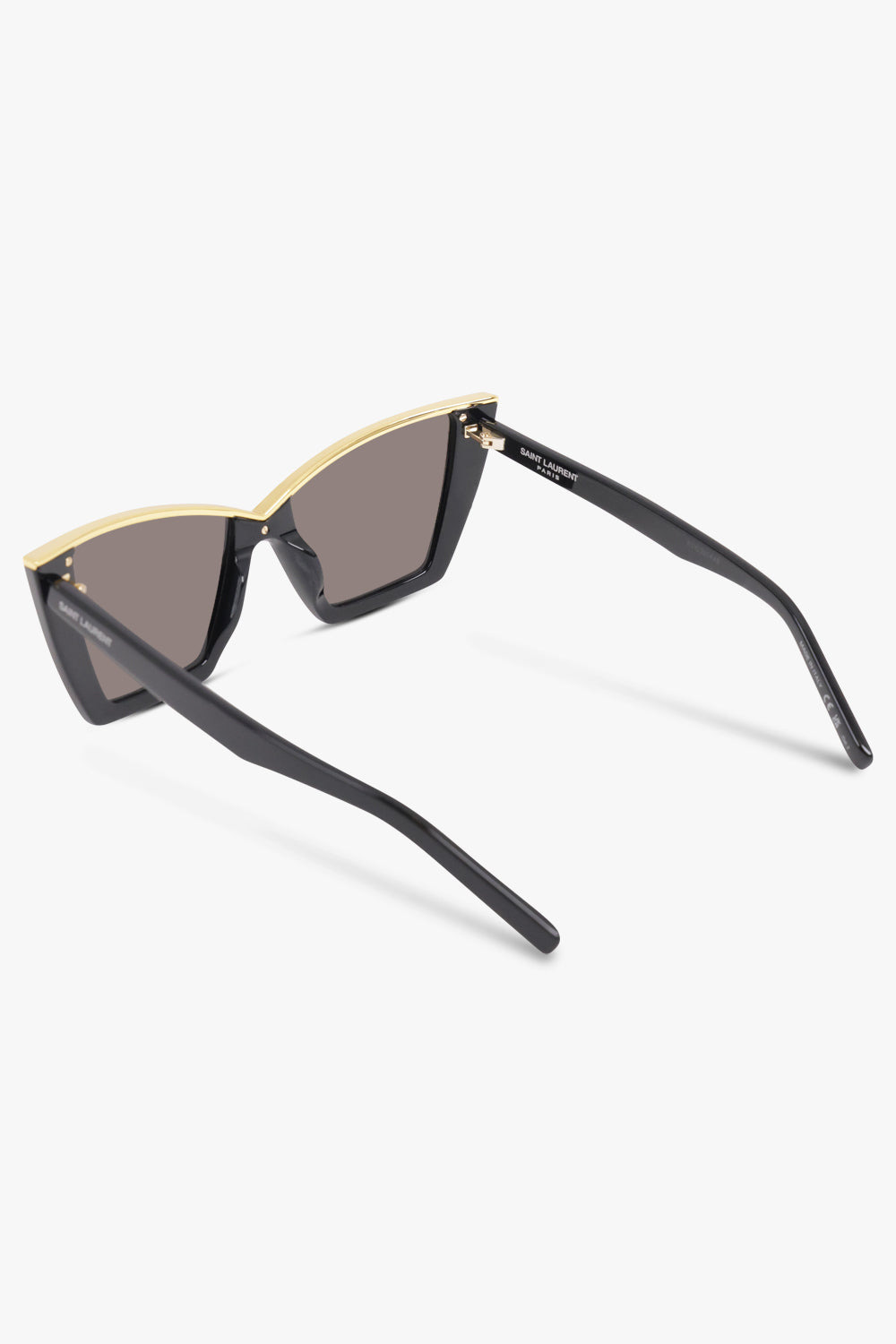 SL 570 GOLD TRIM CAT EYE SUNGLASSES | BLACK/GOLD - 3