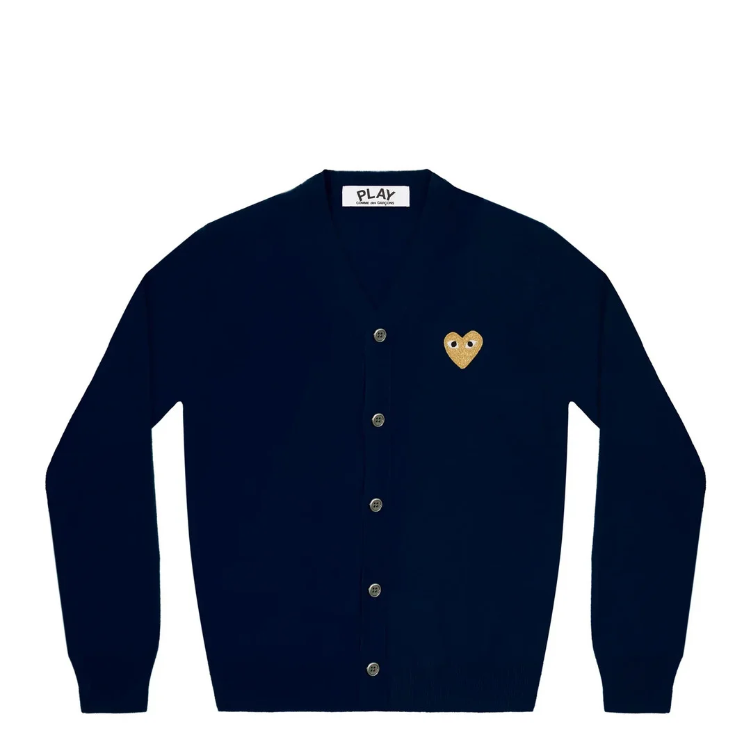 V-Neck Cardigan Gold Emblem Unisex - 1